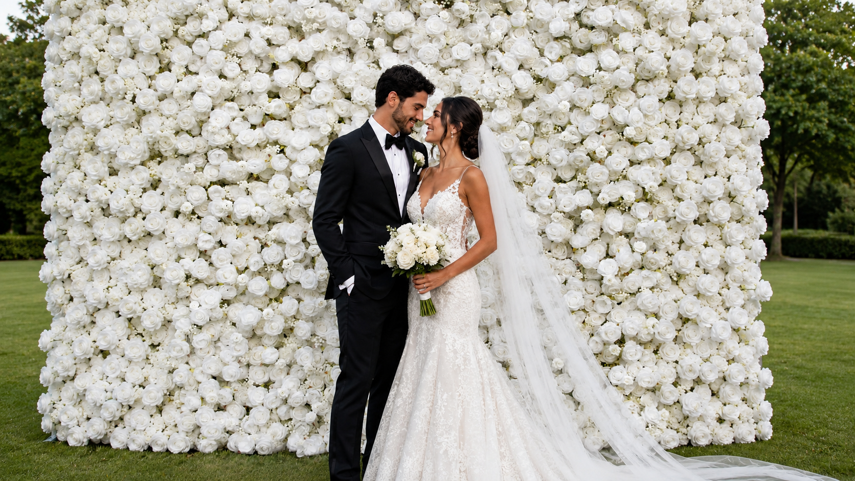 Clean white backdrop photo booth setup for a Las Vegas event